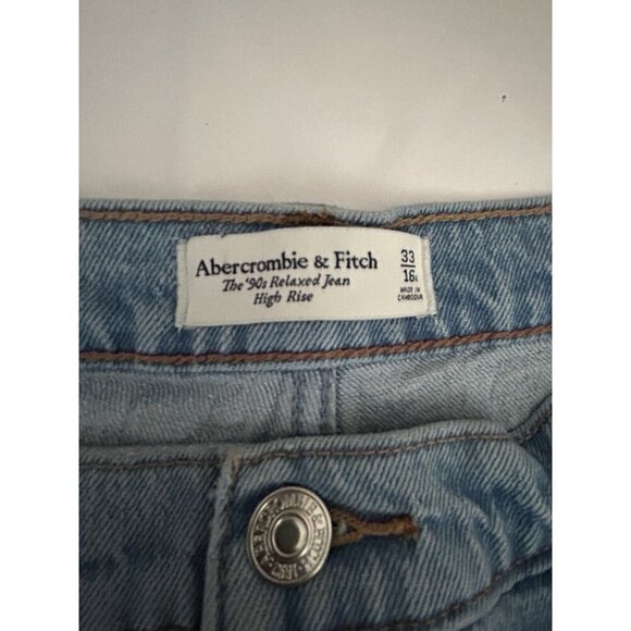 Abercrombie & Fitch 90s Relaxed High Rise Jeans Women's Size 16 Wide Leg Denim - Picture 5 of 8